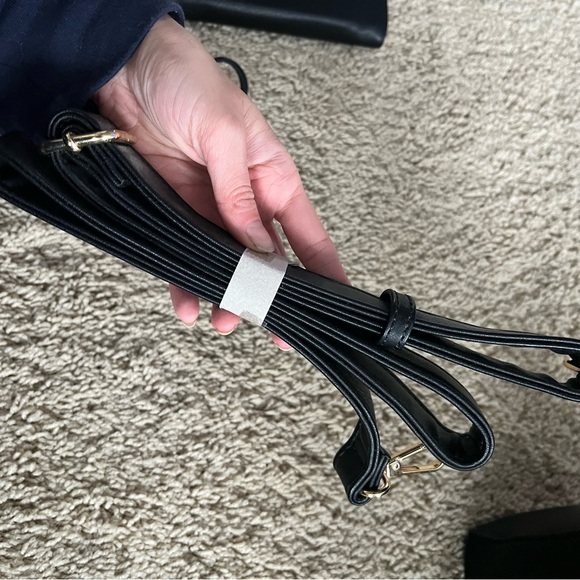 Black Leather Work Tote Bag - Picture 6 of 9